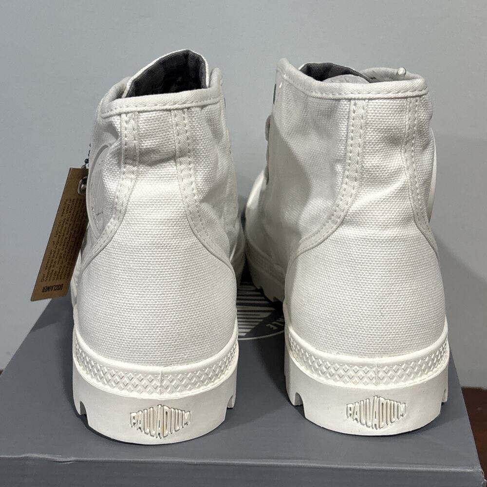 PALLADIUM PAMPA HI ORIGINAL CANVAS BOOTS WHITE HIGH TOP SNEAKERS WOMENS 9.5 READ - Picture 6 of 12